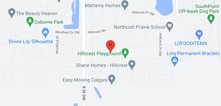 map of 2085 Hillcrest Green SW